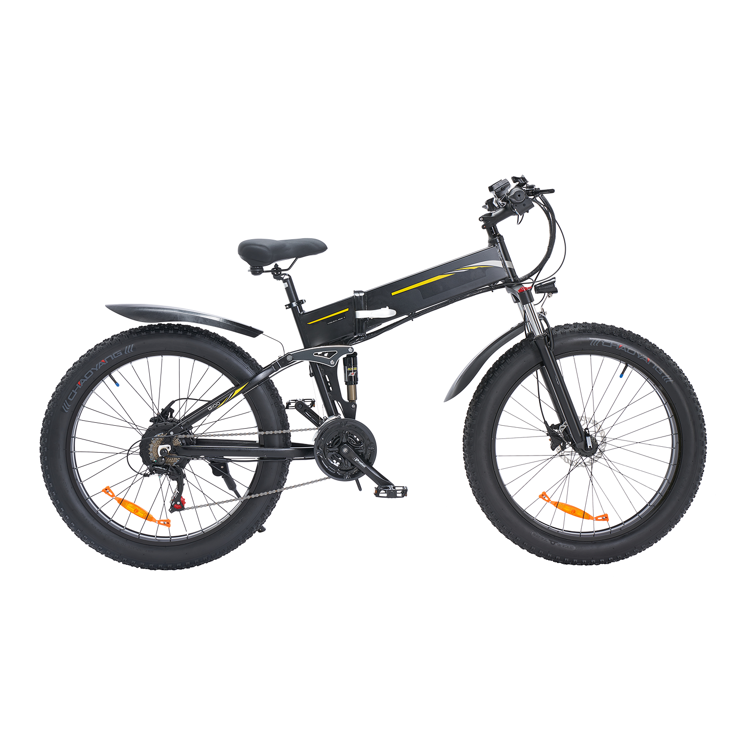 26” Electric Foldable Fat Bike 500W 21SP Pedal Assisted Snow Bike H26