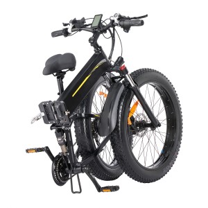 26” Electric Foldable Fat Bike 500W 21SP Pedal Assisted Snow Bike H26